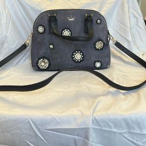 Kate Spade denim and black accent purse.